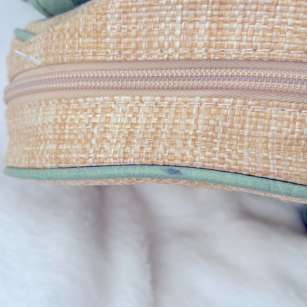Adorable round palm tree smiley mini backpack, in jade & tan π΄π - Picture 5 of 7
